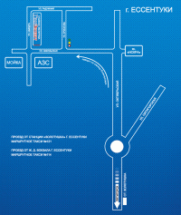 Карта-схема проезда до офиса - г.Ессентуки